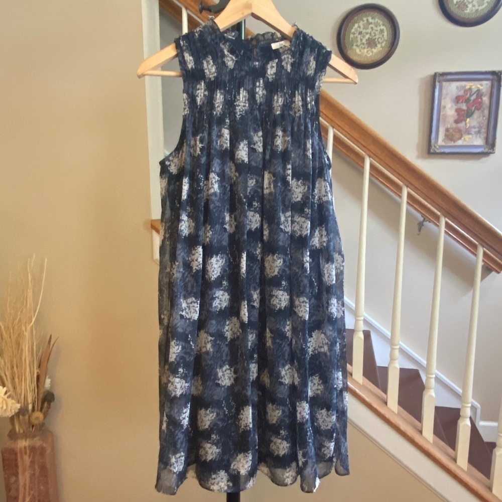 Joie Sleeveless Mini Dress Baltic Print Size Small